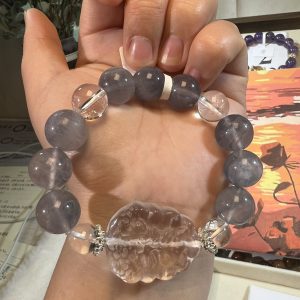 Natural gemstone crystal bracelet