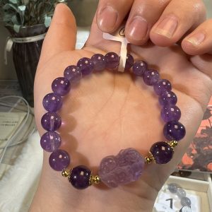 Natural gemstone crystal bracelet