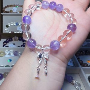 Natural gemstone crystal bracelet