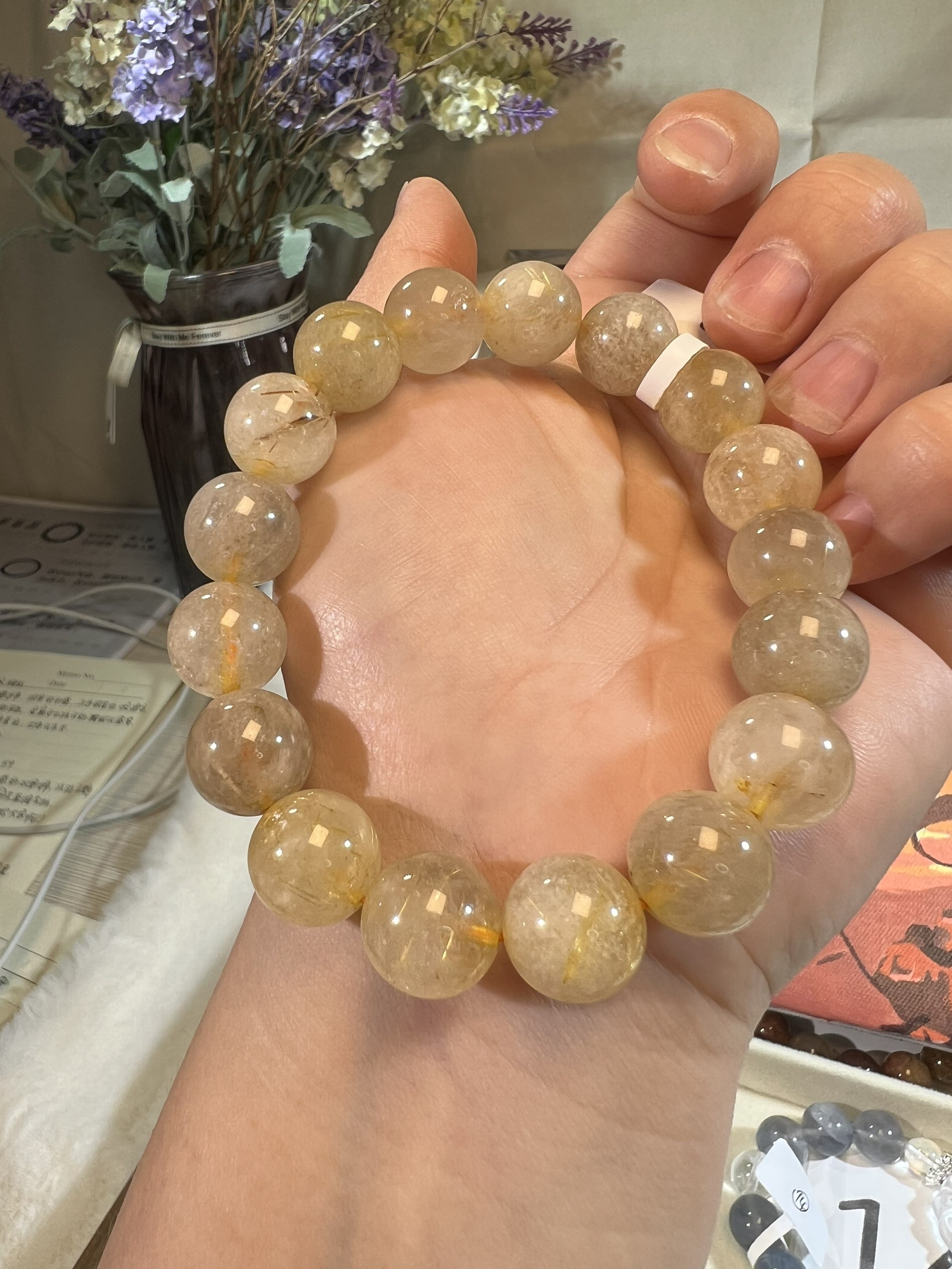 Natural gemstone crystal bracelet