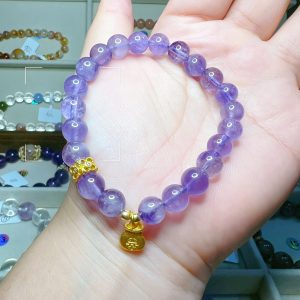 Natural gemstone crystal bracelet