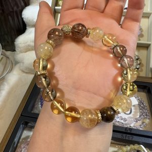 Natural gemstone crystal bracelet