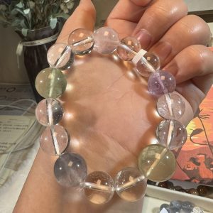 Natural gemstone crystal bracelet