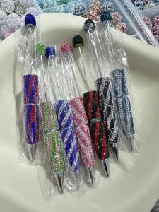 zebra stripe full rhinestone diy beaded pen wholesale