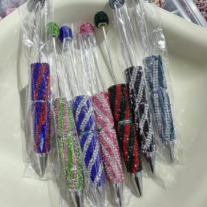zebra stripe full rhinestone diy beaded pen wholesale