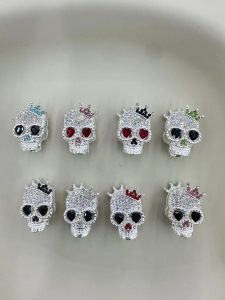 wholesale halloween heavy duty alloy crown skull diy beading accessories