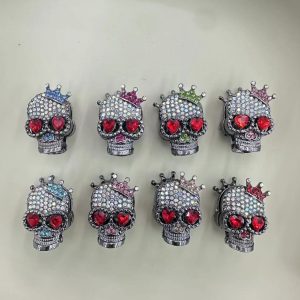 wholesale halloween heavy duty alloy crown skull diy beading accessories