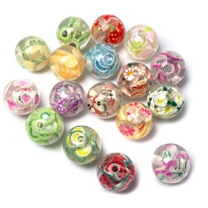 16mm cartoon fruit resin beads for diy pen & pendant accessories