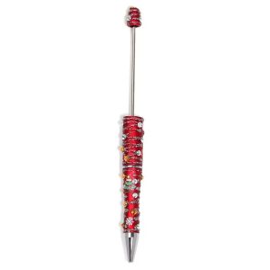 painted plastic bead pen