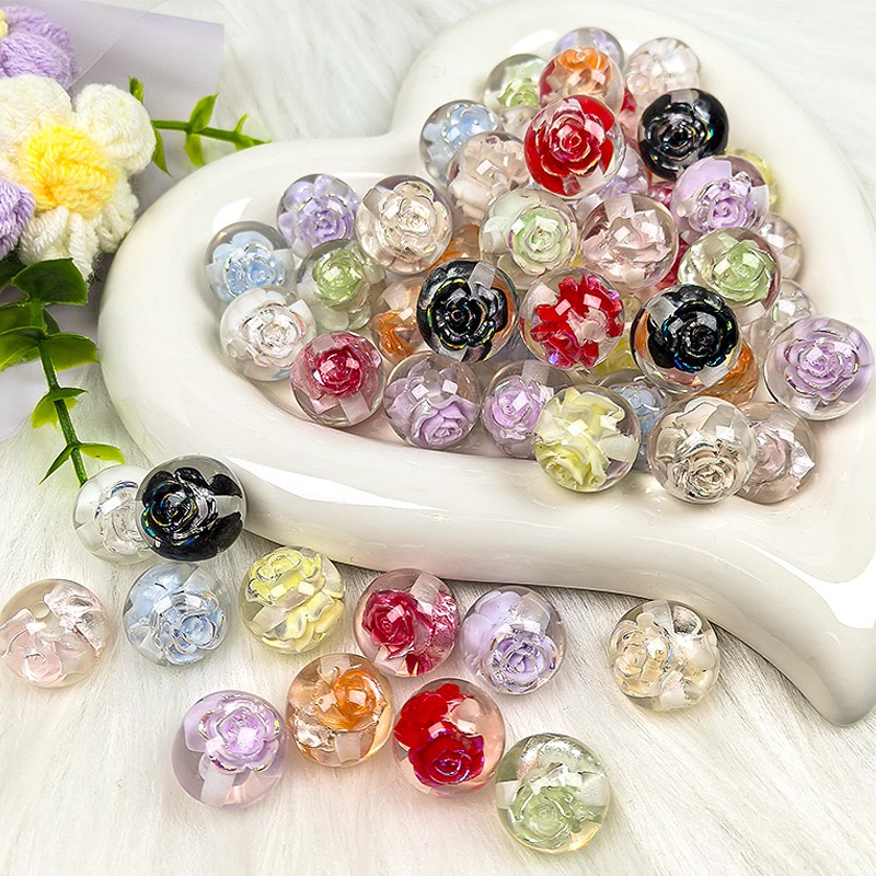 16mm rose resin beads for diy pen & pendant accessories 16mm rose resin beads for diy pen & pendant accessories