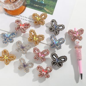 large full drilled butterfly straight hole handmade beads for diy pen & pendant accessories