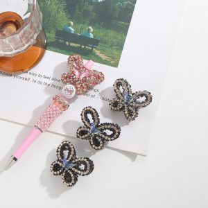 large full drilled butterfly straight hole handmade beads for diy pen & pendant accessories