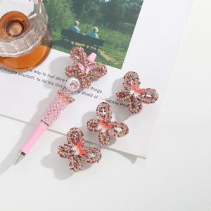 large full drilled butterfly straight hole handmade beads for diy pen & pendant accessories