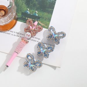 large full drilled butterfly straight hole handmade beads for diy pen & pendant accessories