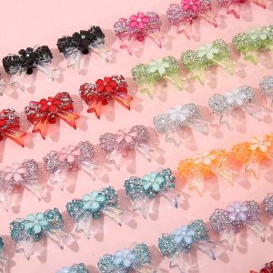 rhinestone cherry blossom bow loose beads for diy pen & pendant accessories