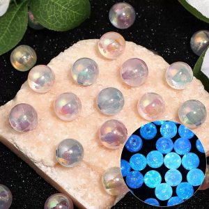 luminous glitter acrylic beads, 12mm, for diy bracelet keychain pen beads