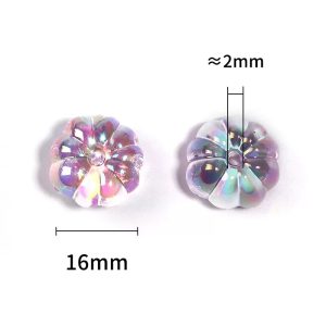16mm iridescent pumpkin acrylic beads, diy beads for pen, phone chain & keychain