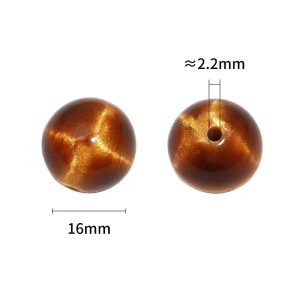 16mm glitter meteor gradient straight hole beads ,diy beads for pen, phone chain & keychain