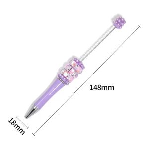 high value square rhinestone & pearl bead pen