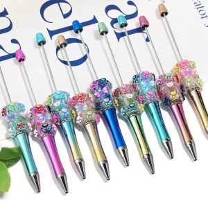 cat paw starry sky beaded pen, heavy craft diy ballpoint pen