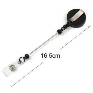 multi color retractable badge reel diy beaded keychain wholesale