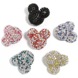colorful mickey head rhinestone chain & beads