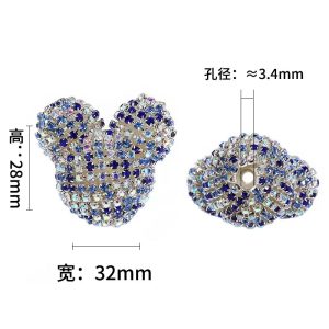colorful mickey head rhinestone chain & beads