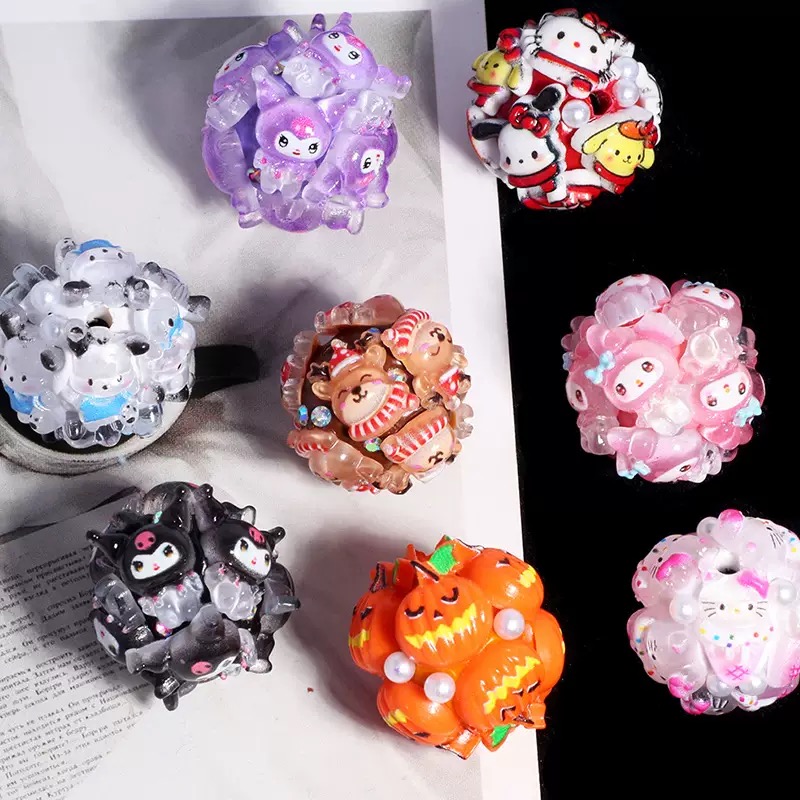 cute cartoon sanrio straight hole beads for pen stringing cute cartoon sanrio straight hole beads for pen stringing