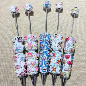 new cartoon series handmade diy beaded pens wholesale (2)