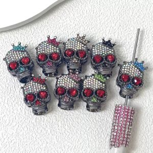wholesale halloween heavy duty alloy crown skull diy beading accessories