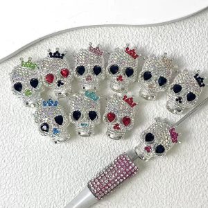 wholesale halloween heavy duty alloy crown skull diy beading accessories