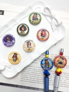 30mm double sided embossed graduation round beads diy pen, phone chains & keychains supplies