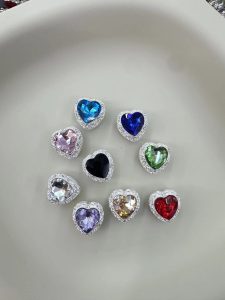 heart shaped straight hole beads for cord, diy jewelry accessories