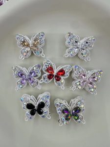 alloy rhinestone butterfly diy bead pen & keychain accessories