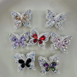 alloy rhinestone butterfly diy bead pen & keychain accessories