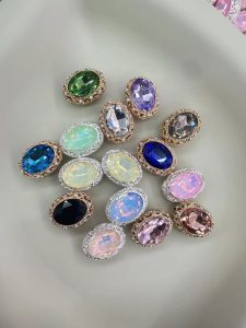 double sided crystal alloy beads, wholesale diy accessories for phone charms, keychains & beaded pens