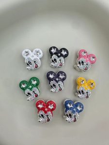 alloy full rhinestone mickey head, diy beaded pen / phone charm / keychain / bag pendant accessories wholesale