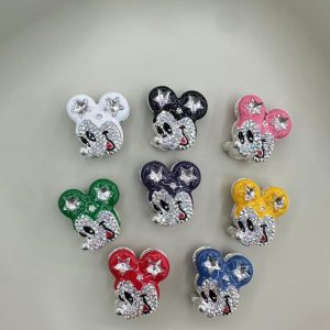 alloy full rhinestone mickey head, diy beaded pen / phone charm / keychain / bag pendant accessories wholesale