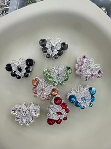 Alloy Butterfly Straight Hole Beads, DIY Phone Chain Keychain Bag Charm Accessories Wholesale alloy butterfly straight hole beads, diy phone chain keychain bag charm accessories wholesale