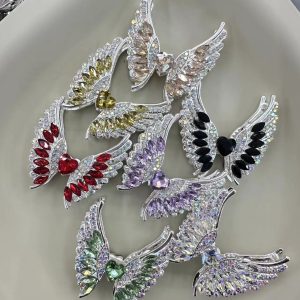 heart & big wing alloy accessories, diy phone/keychain/necklace/bag charm wholesale