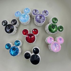 cartoon mickey head crystal rhinestone beads alloy diy accessories wholesale