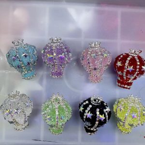 diy clay mud rhinestone beads (17)