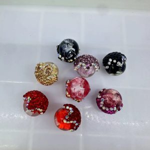 diy clay mud rhinestone beads (24)