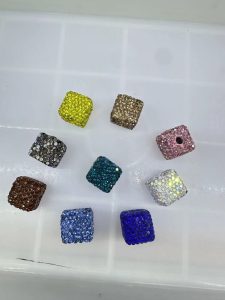 diy clay mud rhinestone beads (28)