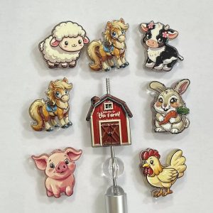 cartoon relief double sided mixed style bead accessories