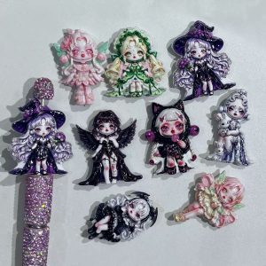 cartoon relief double sided mixed style bead accessories