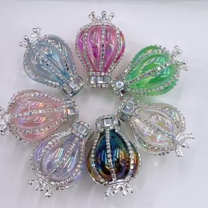 DIY clay mud rhinestone beads (2)