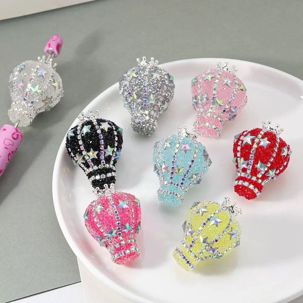 DIY clay mud rhinestone beads (9)