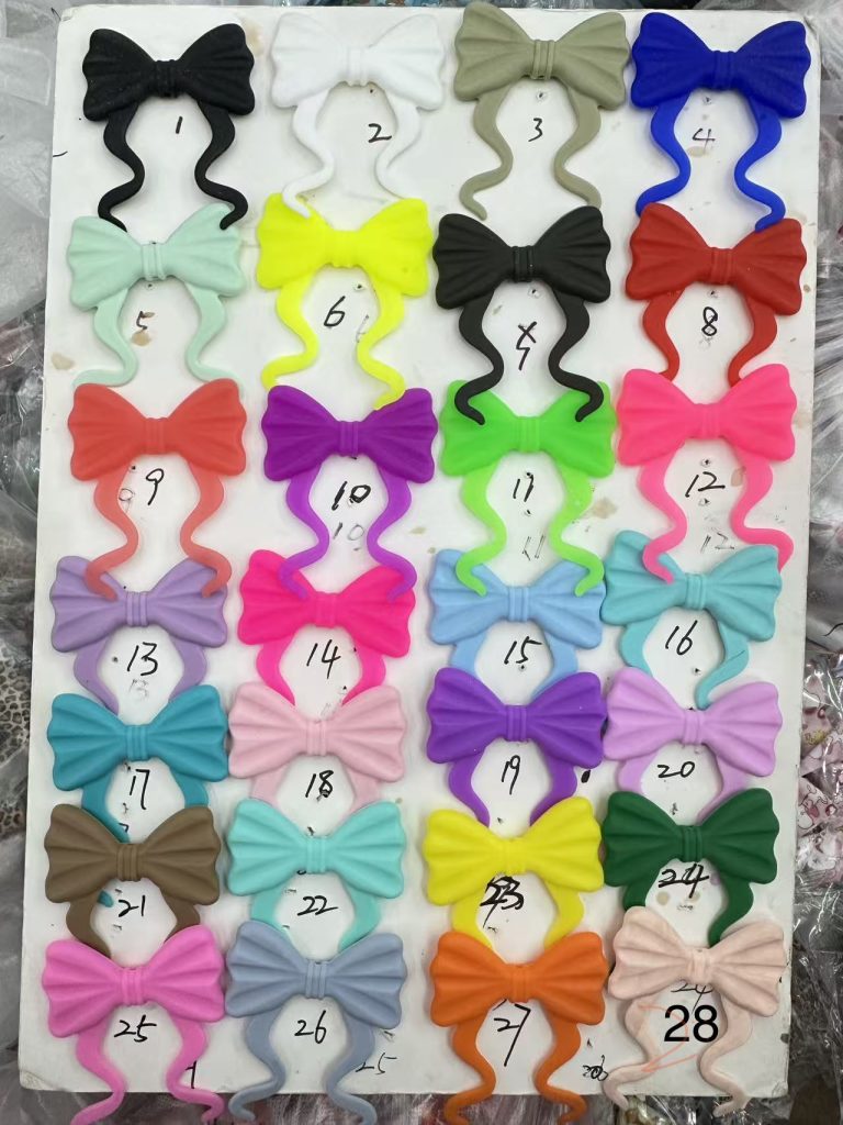 (5)Silicone bow $3 FOR 5 PCS