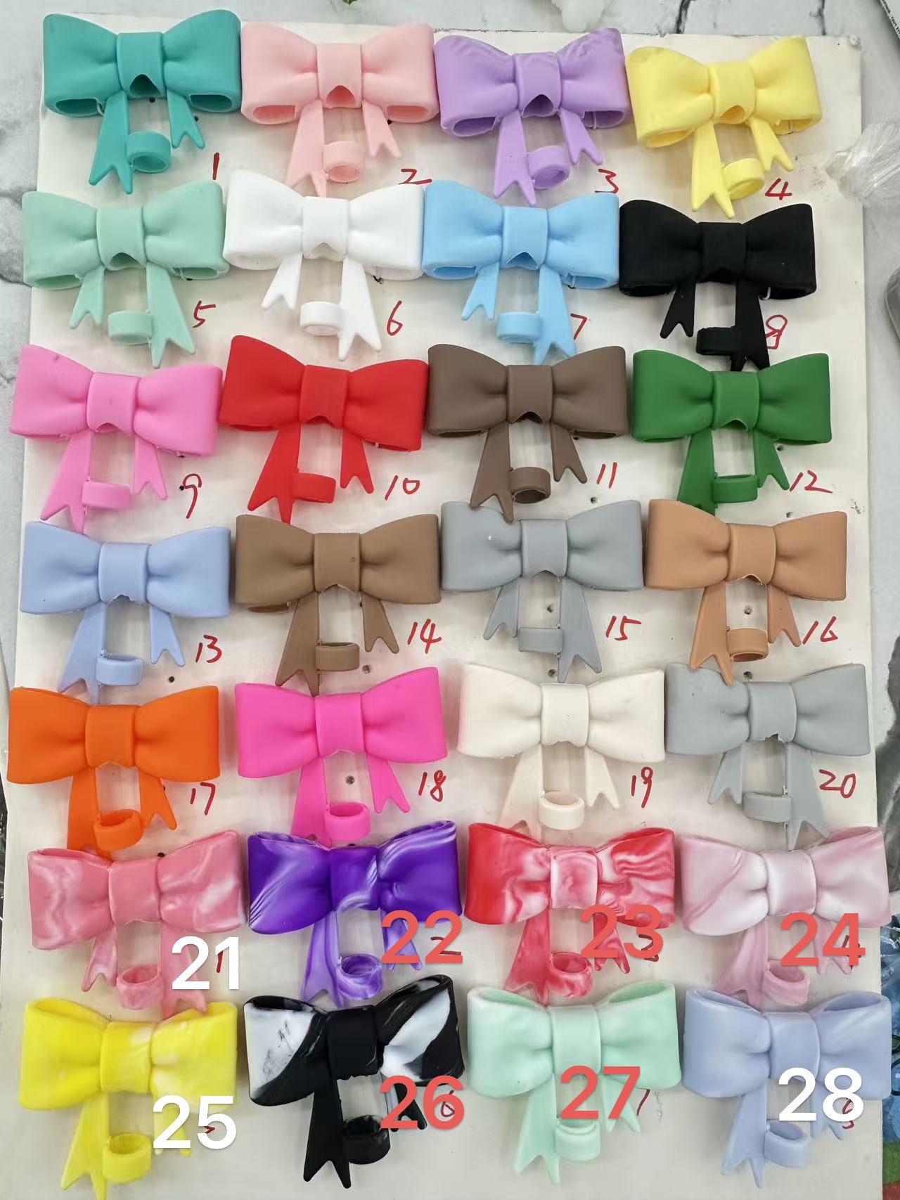 (11)Silicone bow $3 FOR 4 PCS
